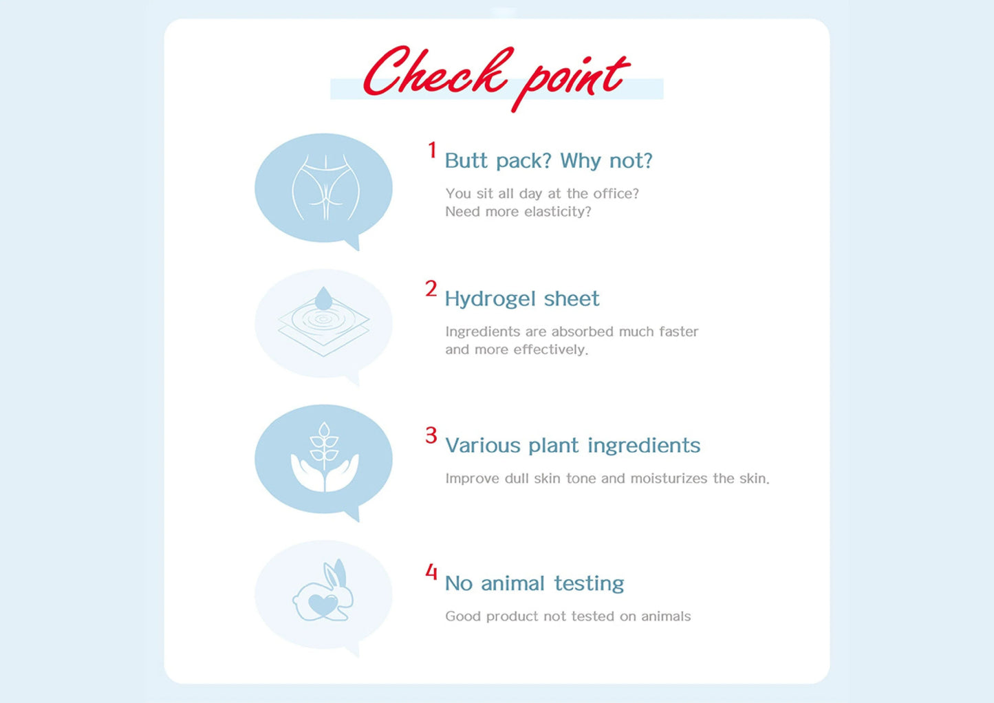 HIPTOK Hybridgel Butt Mask 3 pairs